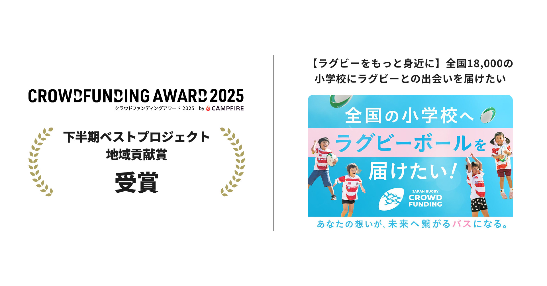 『クラウドファンディングアワード2025』 【下半期ベストプロジェクト／スポーツ部門・地域貢献賞】を受賞